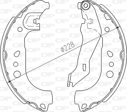 Open Parts BSA2265.00 - Комплект тормозных колодок, барабанные autodif.ru