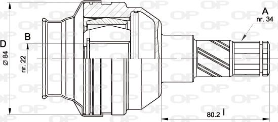 Open Parts CVJ5427.20 - Шарнирный комплект, ШРУС, приводной вал autodif.ru