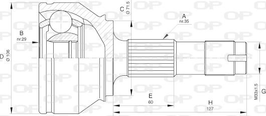 Open Parts CVJ5658.10 - Шарнирный комплект, ШРУС, приводной вал autodif.ru