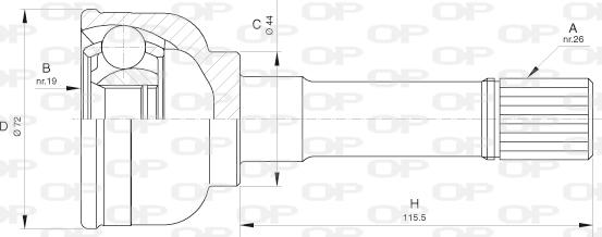 Open Parts CVJ5631.10 - Шарнирный комплект, ШРУС, приводной вал autodif.ru
