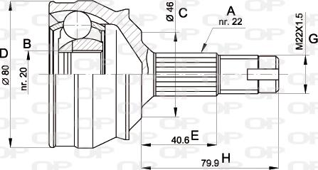 Open Parts CVJ5011.10 - Шарнирный комплект, ШРУС, приводной вал autodif.ru