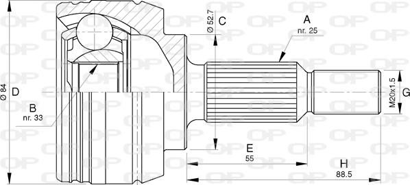 Open Parts CVJ5794.10 - Шарнирный комплект, ШРУС, приводной вал autodif.ru