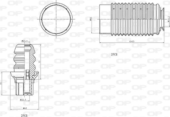 Open Parts DCK5008.04 - Пылезащитный комплект, амортизатор autodif.ru