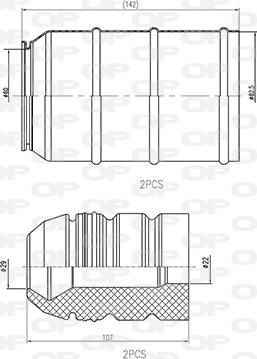 Open Parts DCK5033.04 - Пылезащитный комплект, амортизатор autodif.ru