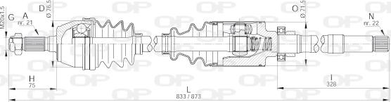 Open Parts DRS6005.00 - Приводной вал autodif.ru
