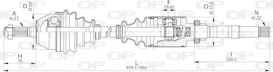 Open Parts DRS6184.00 - Приводной вал autodif.ru