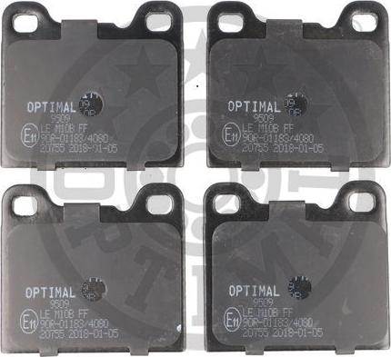 Optimal 9509 - Тормозные колодки, дисковые, комплект autodif.ru
