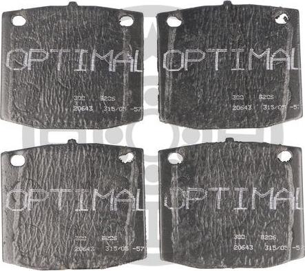 Optimal 9206 - Тормозные колодки, дисковые, комплект autodif.ru