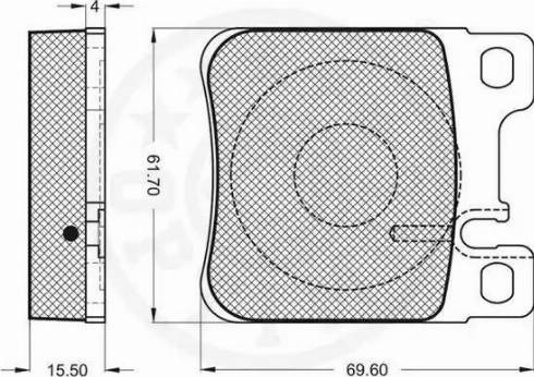 Optimal 9795 - Тормозные колодки, дисковые, комплект autodif.ru