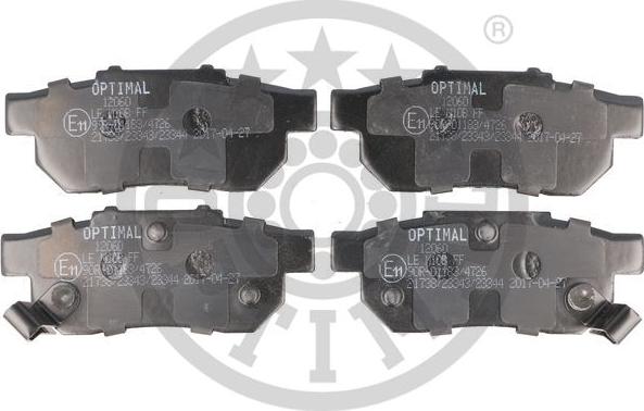 Optimal BP-12060 - Тормозные колодки, дисковые, комплект autodif.ru