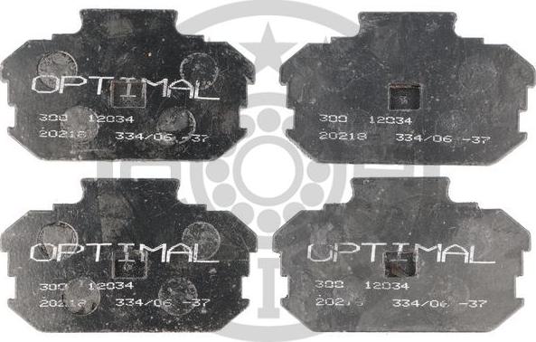 Optimal 12034 - Тормозные колодки, дисковые, комплект autodif.ru