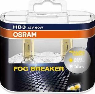 Osram 9005FBR-HCB - Комплект ламп HB3 12V 60W P20d FOG BREAKER +60% больше света, 2600К 2шт.(1к-т) autodif.ru