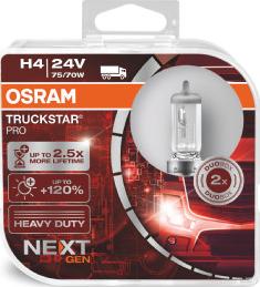 Osram 64196TSP-HCB - Комплект ламп H4 24V 75/70W P43t TRUCKSTAR PRO +100% больше света 2шт.(1к-т) autodif.ru