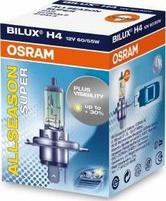 Osram 64193ALS - Лампа H4 12V 60/55W P43t ALLSEASON +30% больше света, цветовая температура 3000К 1 шт. autodif.ru