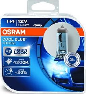 Osram 64193CBI-HCB - Лампа галогенная H4 12V 60/55W OSRAM COOL BLUE INTENSE 2шт DuoBox 4000 К EU autodif.ru