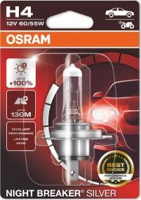 Osram 64193NBS-01B - Лампа H4 12V 60/55W P43t NIGHT BREAKER SILVER +100% больше света 1 шт. autodif.ru