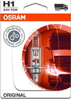 Osram 64155-01B - Лампа 24 В H1 70 Вт дальнего света галогенная блистер Osram autodif.ru