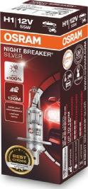 Osram 64150NBS - Лампа галогеновая головного света H1 P14.5s 3200K Night Breaker Silver 12V 55W Картон 1 шт, шт autodif.ru