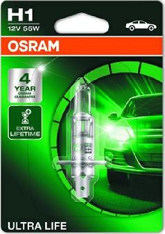 Osram 64150ULT-01B - лампа! (H1) 12V 55W P14.5s галогенная увелич. срок службы (1шт. в блистере)\ autodif.ru