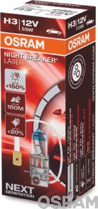 Osram 64151NL - Лампа автомобильная H3 12V- 55W (PK22s) Night Breaker Laser (Osram) autodif.ru