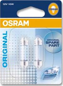 Osram 6411-02B - Комплект ламп C5W 12V 10W SV8.5-8 ORIGINAL LINE качество оригинальной з/ч (ОЕМ) 2шт.(1к-т) autodif.ru