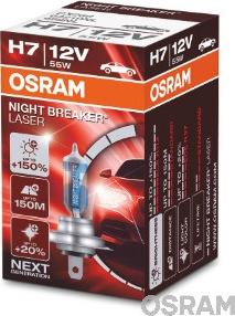 Osram 64210NL - Лампа Н7 12V 55W +150% (H7 12-55) яркости 64210NL NIGHT BREAKER LASER OSRAM autodif.ru