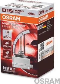 Osram 66140XNL - Лампа D1S 85V 35W PK32d-2 XENARC NIGHT BREAKER LASER +200% больше света 1 шт. autodif.ru