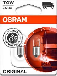 Osram 3930-02B - Комплект ламп T4W 24V 3,5W BA9s ORIGINAL LINE качество оригинальной з/ч (ОЕМ) 2шт.(1к-т) autodif.ru