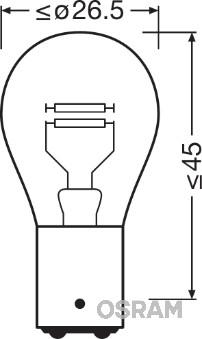 Osram 7240 - Лампа 12V 21/5W BA15D ORIGINAL LINE качество оригинальной з/ч (ОЕМ) 1 шт. autodif.ru