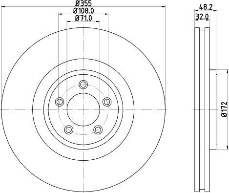 Pagid 54863HC - Тормозной диск autodif.ru