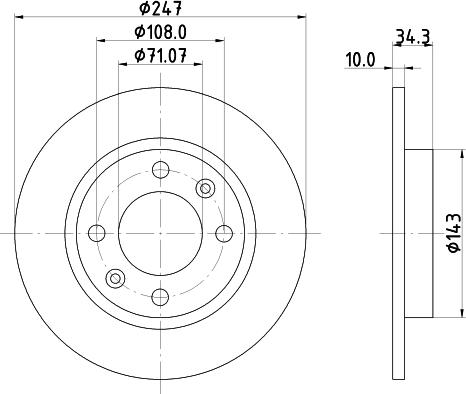 Pagid 52506 - Тормозной диск autodif.ru