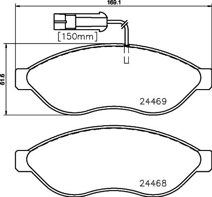 Pagid T2264 - Тормозные колодки, дисковые, комплект autodif.ru