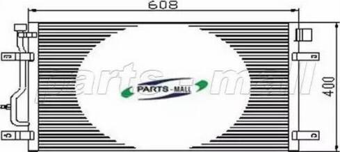 Parts-Mall PXNCT-005 - Конденсатор кондиционера autodif.ru