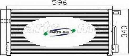 Parts-Mall PXNCX-030G - Конденсатор кондиционера autodif.ru