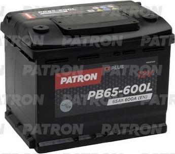 Patron PB65-600L - Аккумуляторная батарея 65Ah PATRON PLUS 12V 65AH 600A ETN 1(L+) B13 242x175x190mm 14,3kg autodif.ru