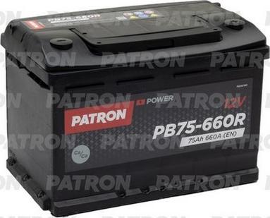 Patron PB75-660R - Аккумулятор PATRON POWER 12V 75AH 660A ETN 0(R+) B13 278x175x190mm 17.6kg autodif.ru