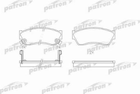 Patron PBP588 - Тормозные колодки, дисковые, комплект autodif.ru