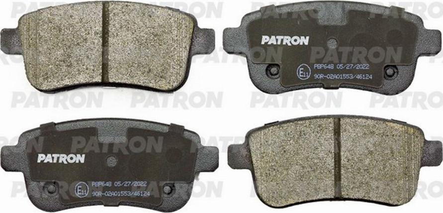 Patron PBP648 - Комплект тормозов, ручник, парковка autodif.ru