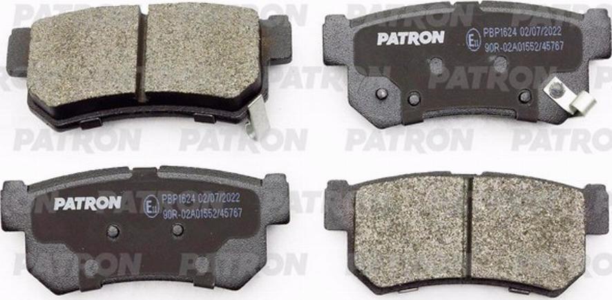 Patron PBP1624 - Тормозные колодки, дисковые, комплект autodif.ru