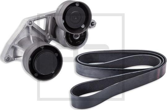 PE Automotive 100.222-00A - Multi-V-belt set with tensioner fits: DAF CF 85, XF 105 MX265-MX375 10.05- autodif.ru