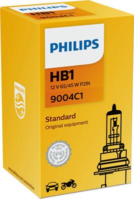 PHILIPS 9004C1 - Лампа 12V HB1 65 - 45W P29T DOT autodif.ru