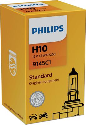PHILIPS 9145C1 - Лампа Philips 12-45 Вт. H10 галогеновая (PY20d) 9145C1/52974530 Польша 1/1 шт. autodif.ru