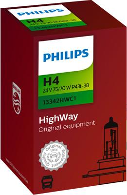PHILIPS 13342HWC1 - Лампа накаливания, фара дальнего света autodif.ru