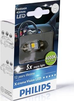 PHILIPS 129454000KX1 - Лампа накаливания, освещение салона autodif.ru