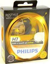 PHILIPS 12972CVPYS2 - Лампа Philips 12-55 Вт. H7 ColorVision Yellow галогеновая жёлтая, комплект 2 шт. (PX26d) 12972CVPYS2 autodif.ru