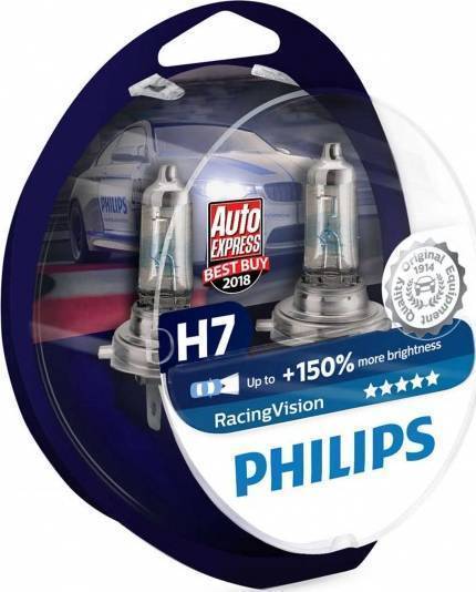 PHILIPS 12972RVB1 - Лампа автомобильная H7 12V- 55W (PX26d) (+150% света) Racing Vision блистер (1шт) (Philips) autodif.ru