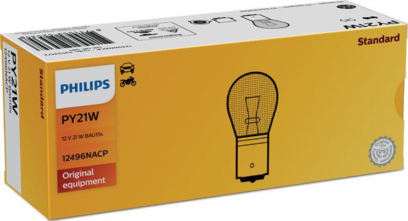 PHILIPS 12496NACP - Лампа накаливания, фонарь указателя поворота autodif.ru