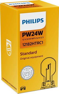 PHILIPS 12182HTRC1 - Лампа накаливания PW24W 12V 24W WP3.3x14.5 - 4 Standart autodif.ru