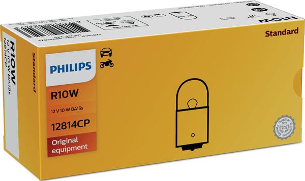 PHILIPS 12814CP - Лампа Philips 12-10 Вт. R10W поворотов одноконтактная с цоколем средняя (BA15s) 12814CP/48341673 Гер autodif.ru