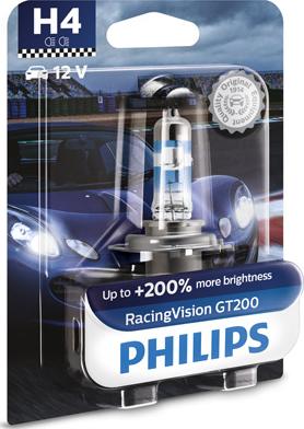 PHILIPS 12342RGTB1 - Автозапчасть/Лампа накаливания H4 12V Racing Vision GT200 autodif.ru